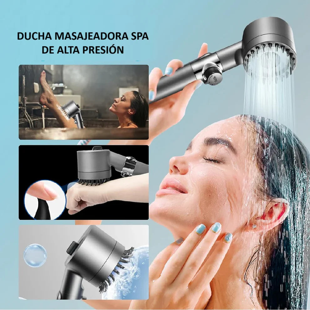 CABEZAL DE DUCHA CON MASAJEADOR DE ALTA PRESIÓN