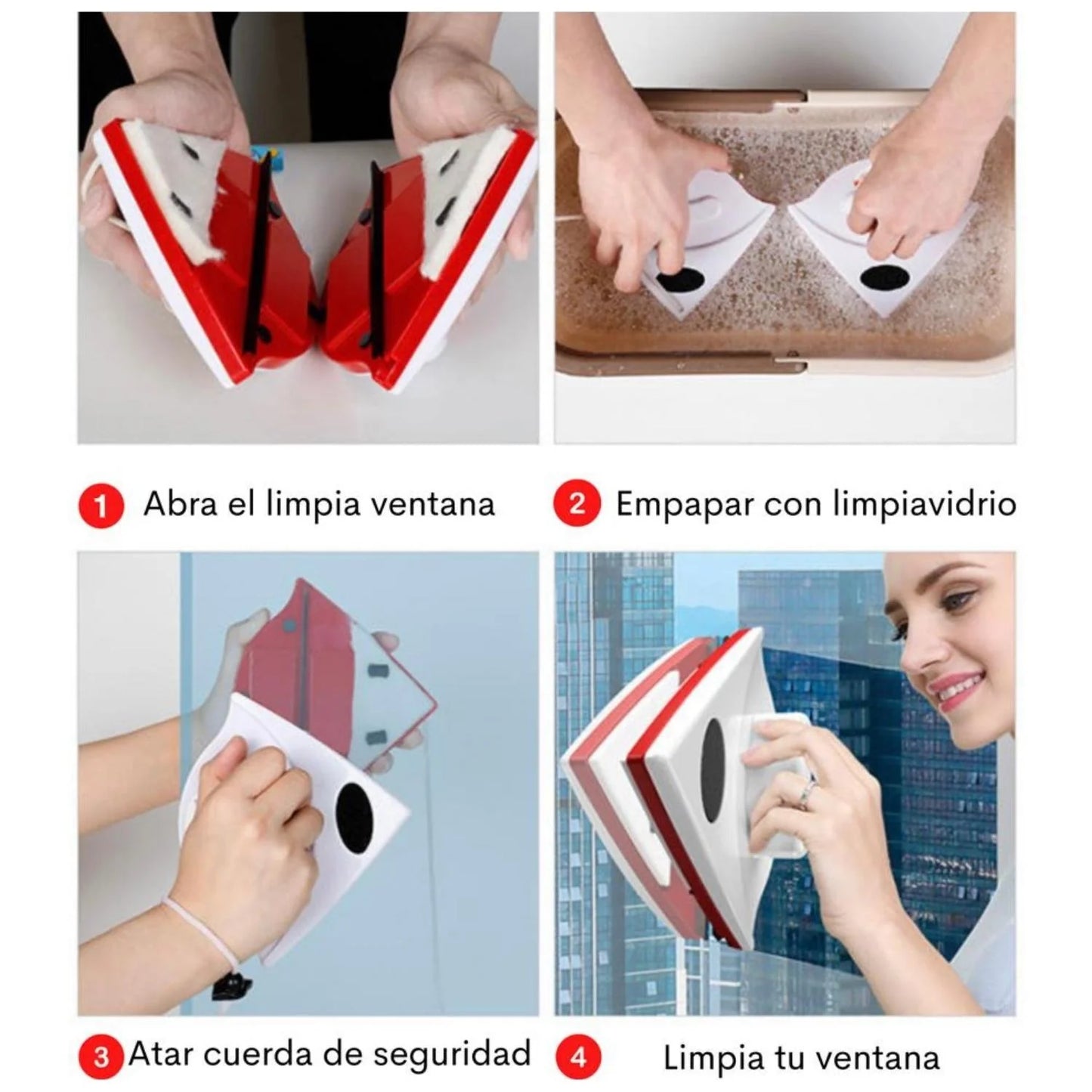 🧲 LIMPIADOR VENTANAS MAGNETICO DOBLE CARA 💦